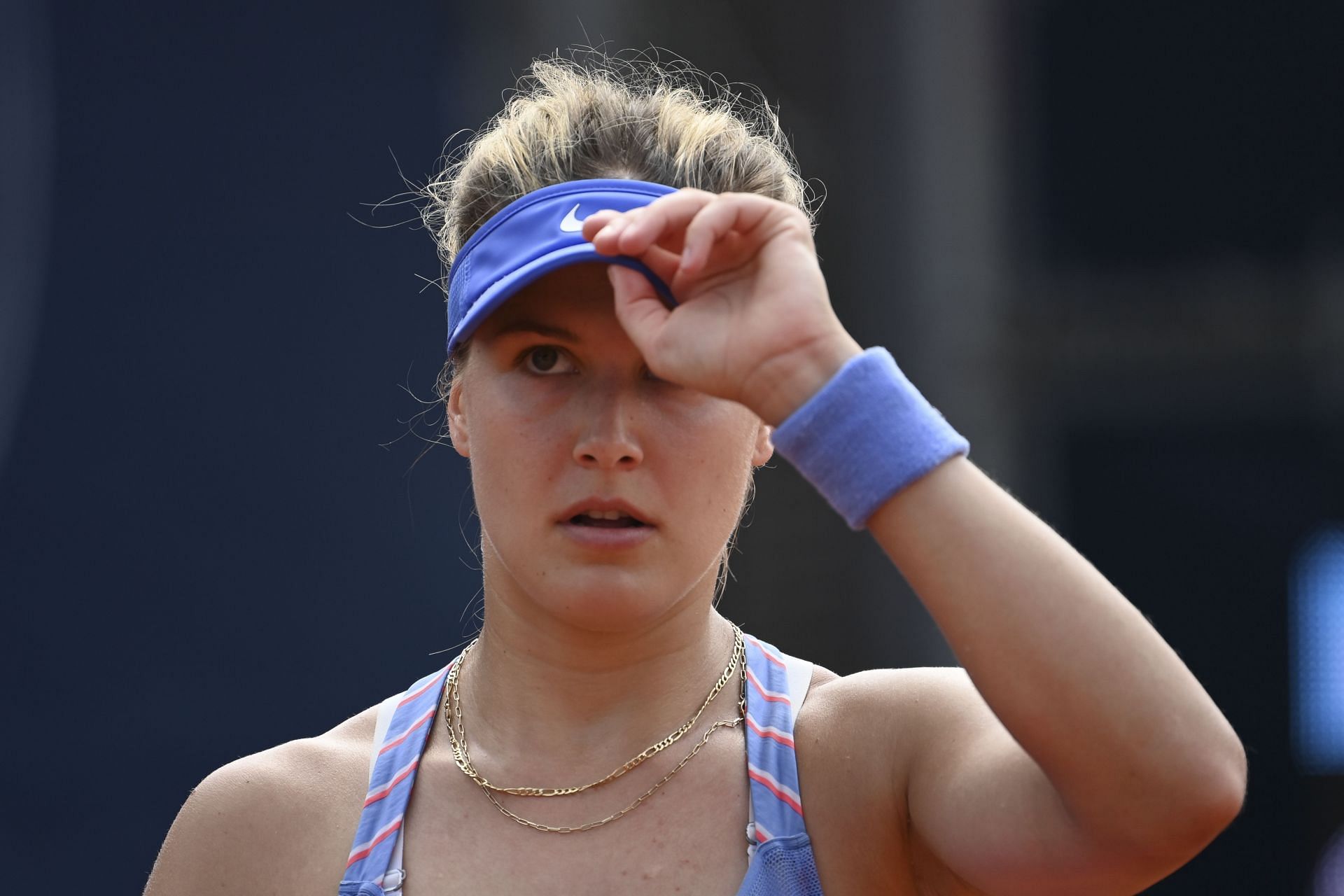 Eugenie Bouchard at the Prague Open in 2020