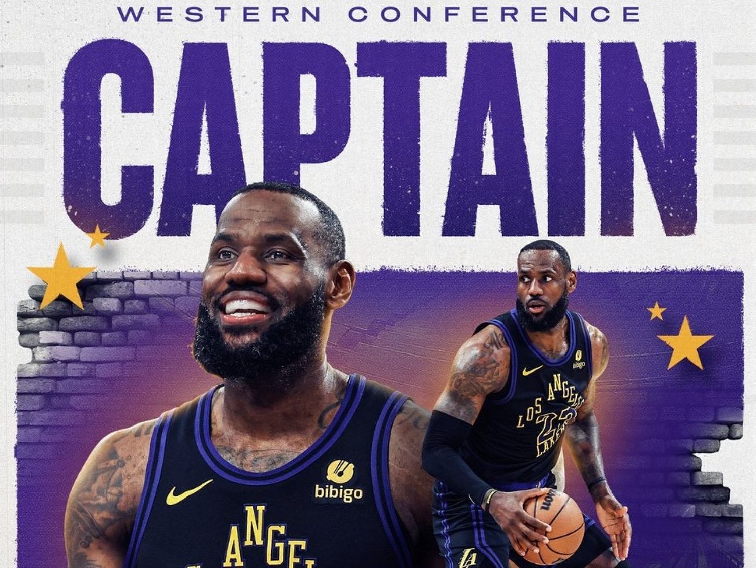 LeBron James of the LA Lakers was named captain of the West team for this year
