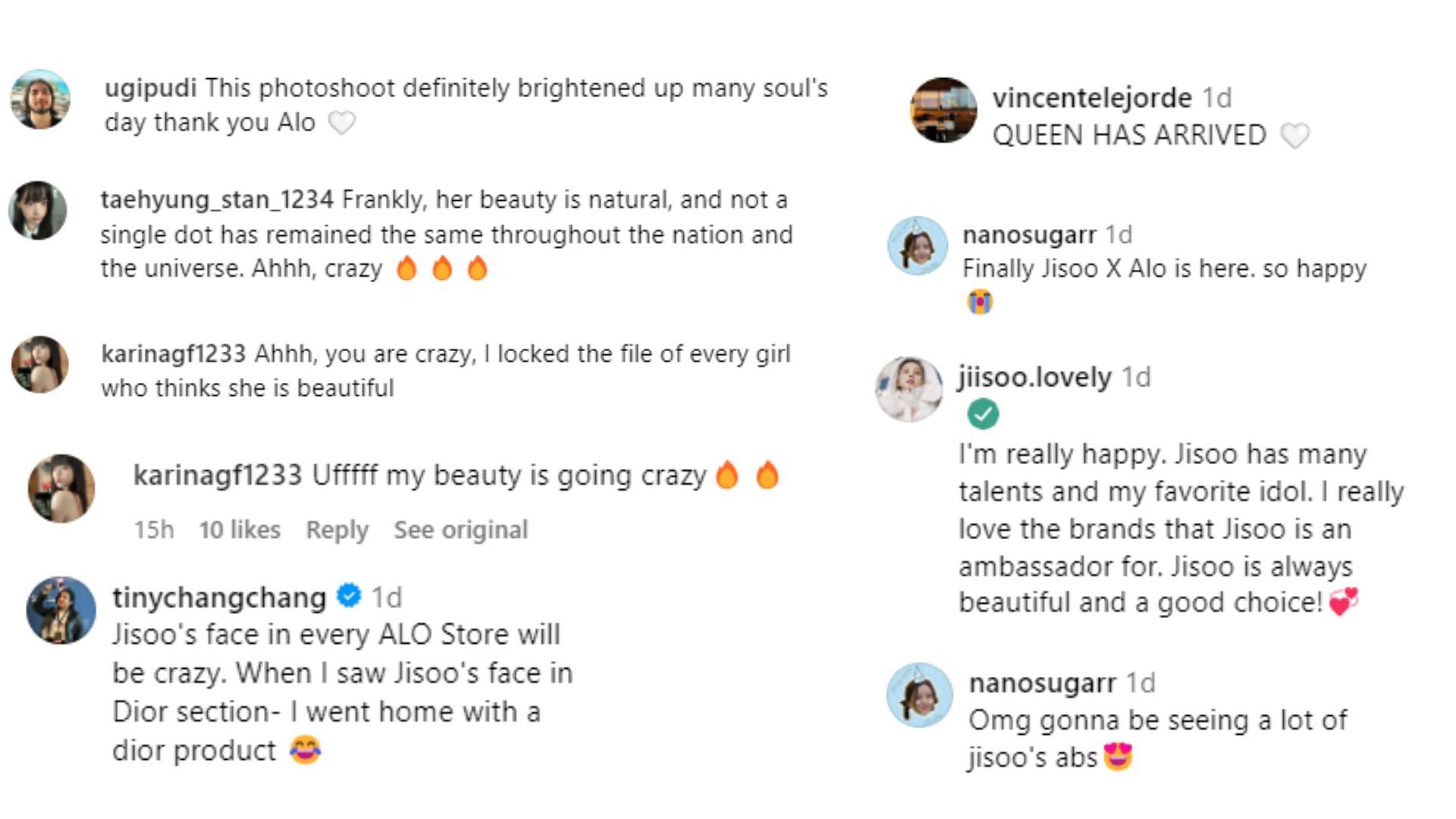 Fans swoon over Blackpink Jisoo&rsquo;s look for the latest Alo campaign ( Image via @Alo/ Instagram)