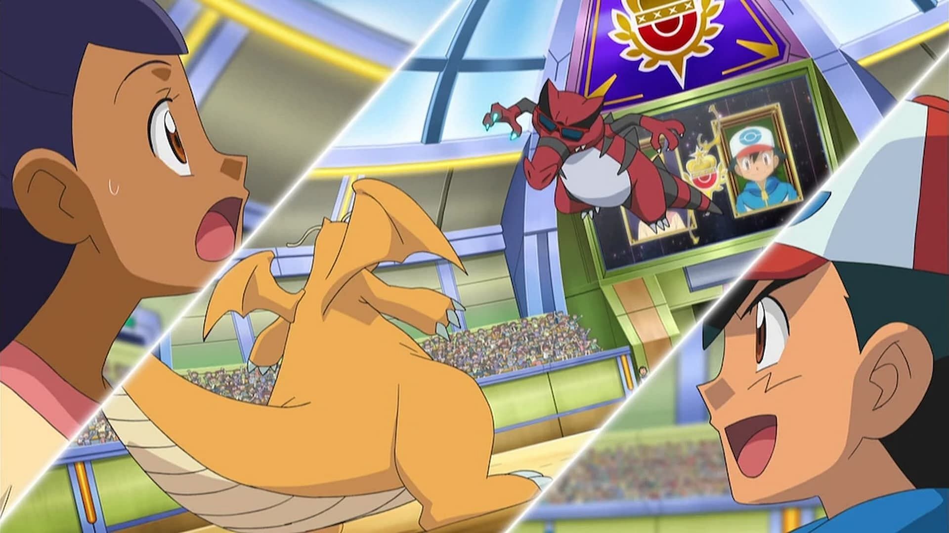 Dragonite in battle. (Image via The Pokemon Company)