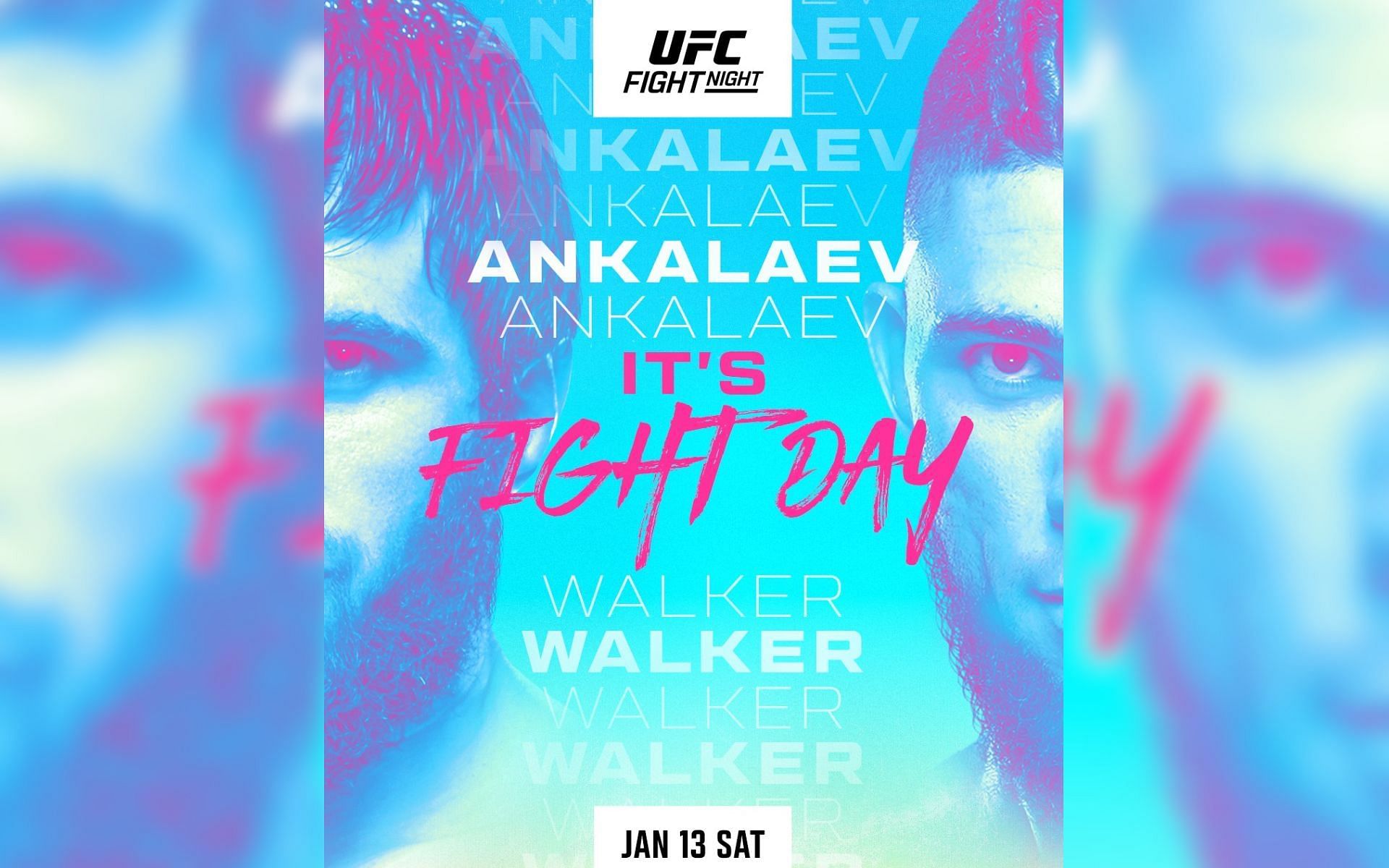 UFC fighters shared predictions for Magomed Ankalaev vs. Johnny Walker 2 [Poster pictured] [Image courtesy: @ufc - X]