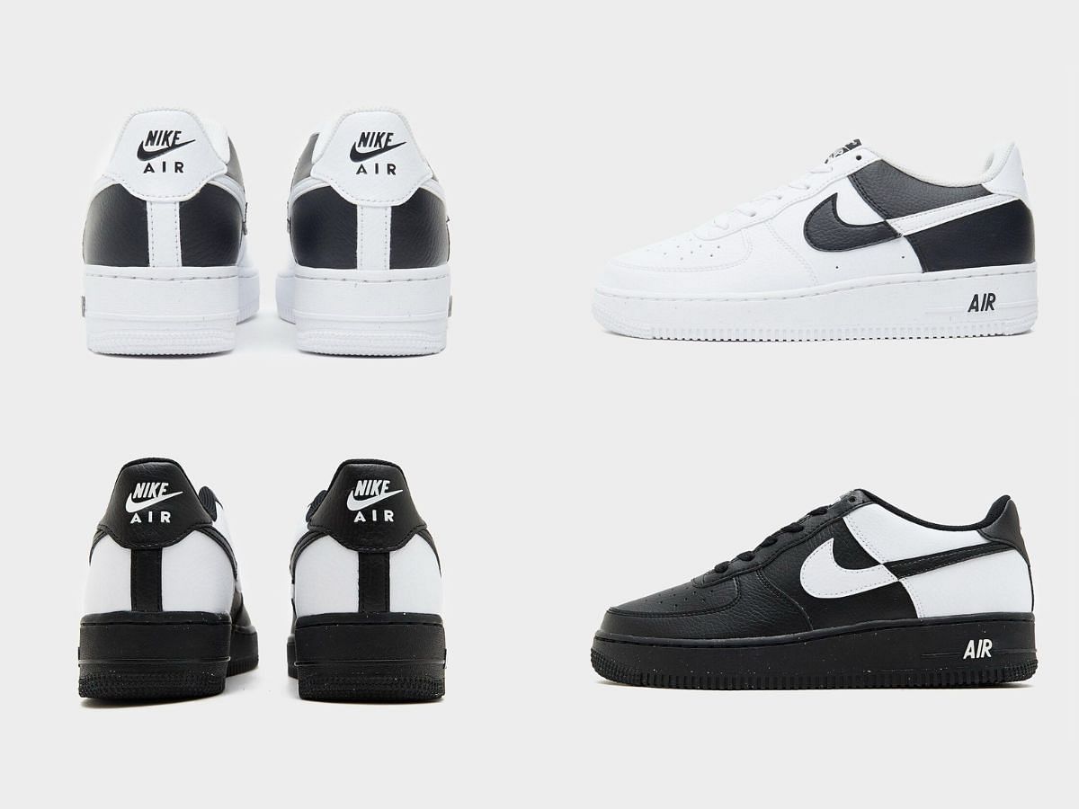 Another look at the Nike Air Force 1 Low Yin and Yang sneaker pack (Image via YouTube/@lechonjames236)