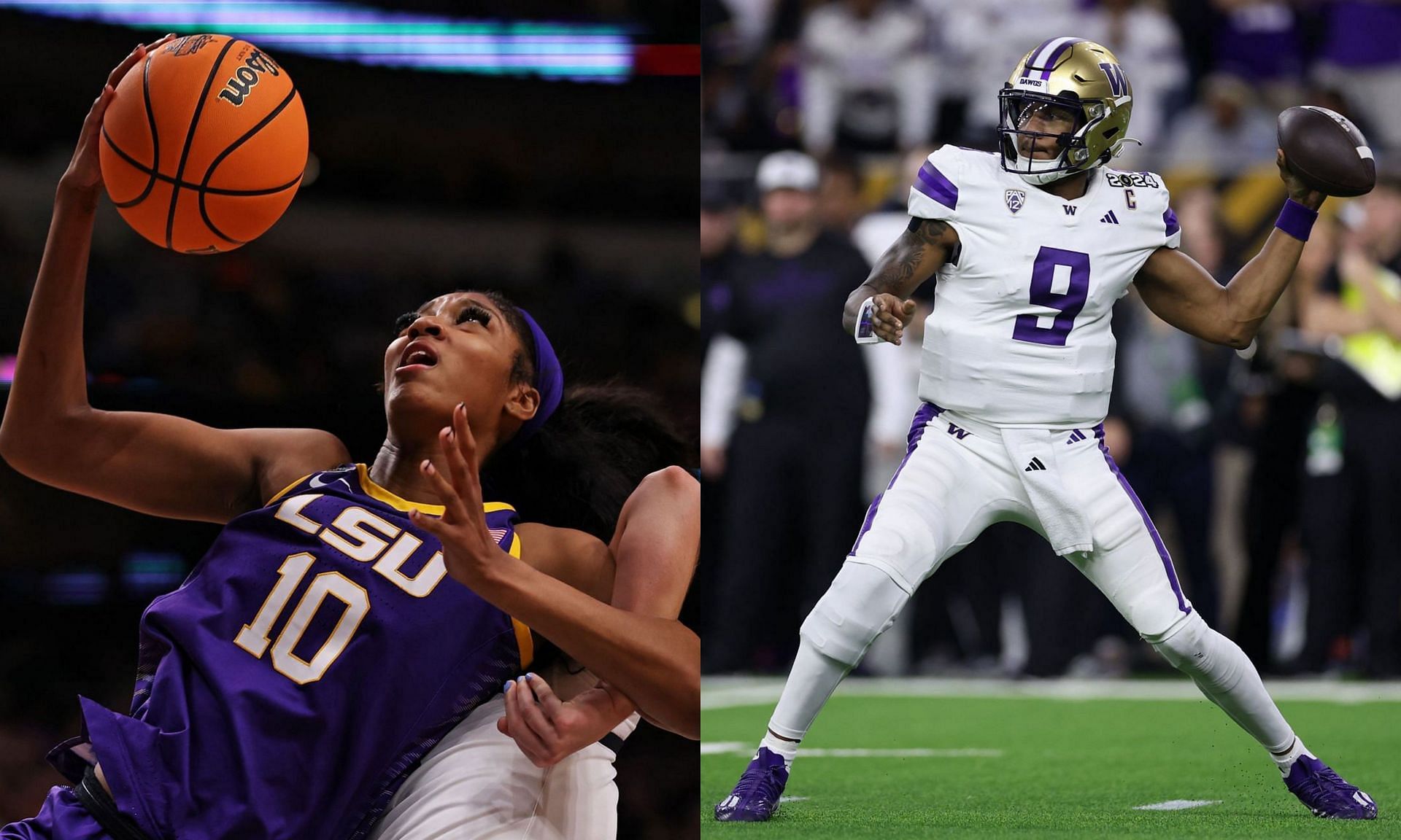 LSU star Angel Reese backs Huskies QB Michael Penix Jr.