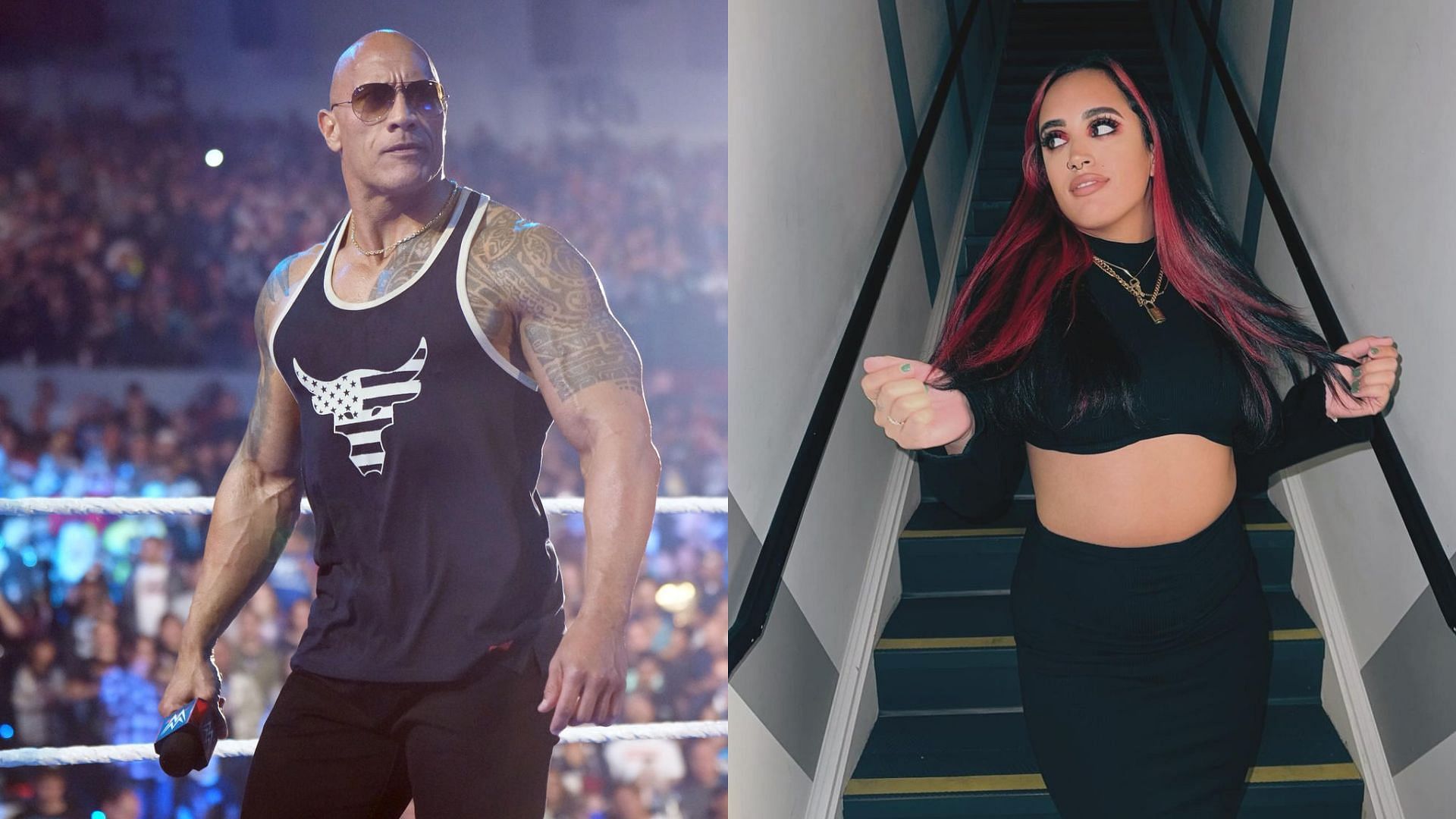 The Rock and Ava Raine [Left to Right]