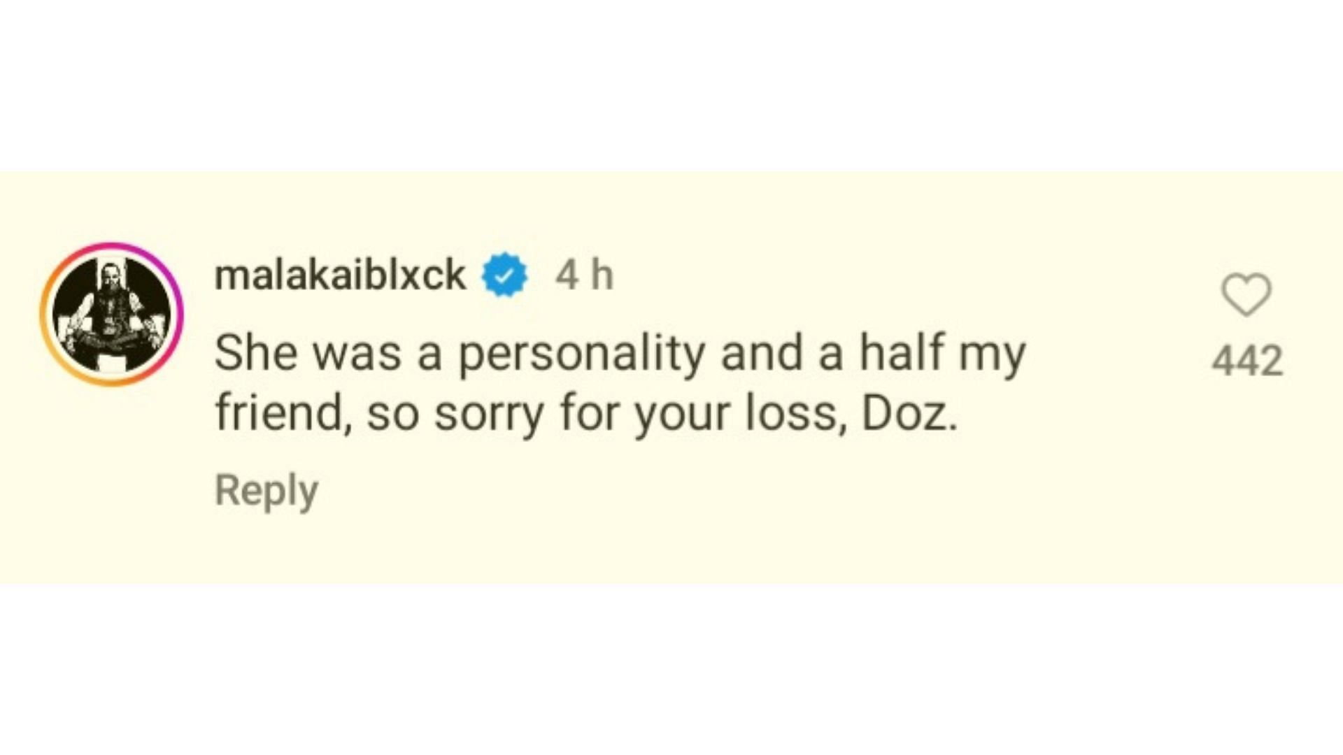 Malakai Black sent Otis his condolences on Instagram.