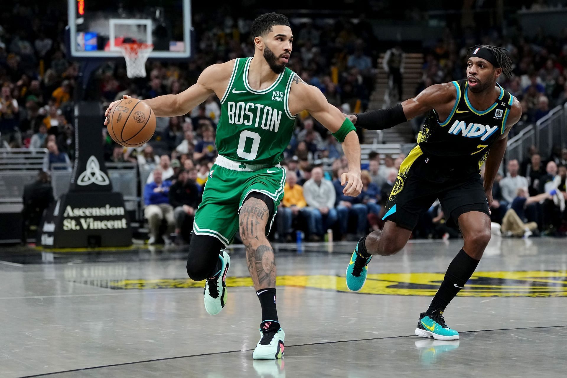 Jayson Tatum reacts to L2M report on game against the Indiana Pacers
