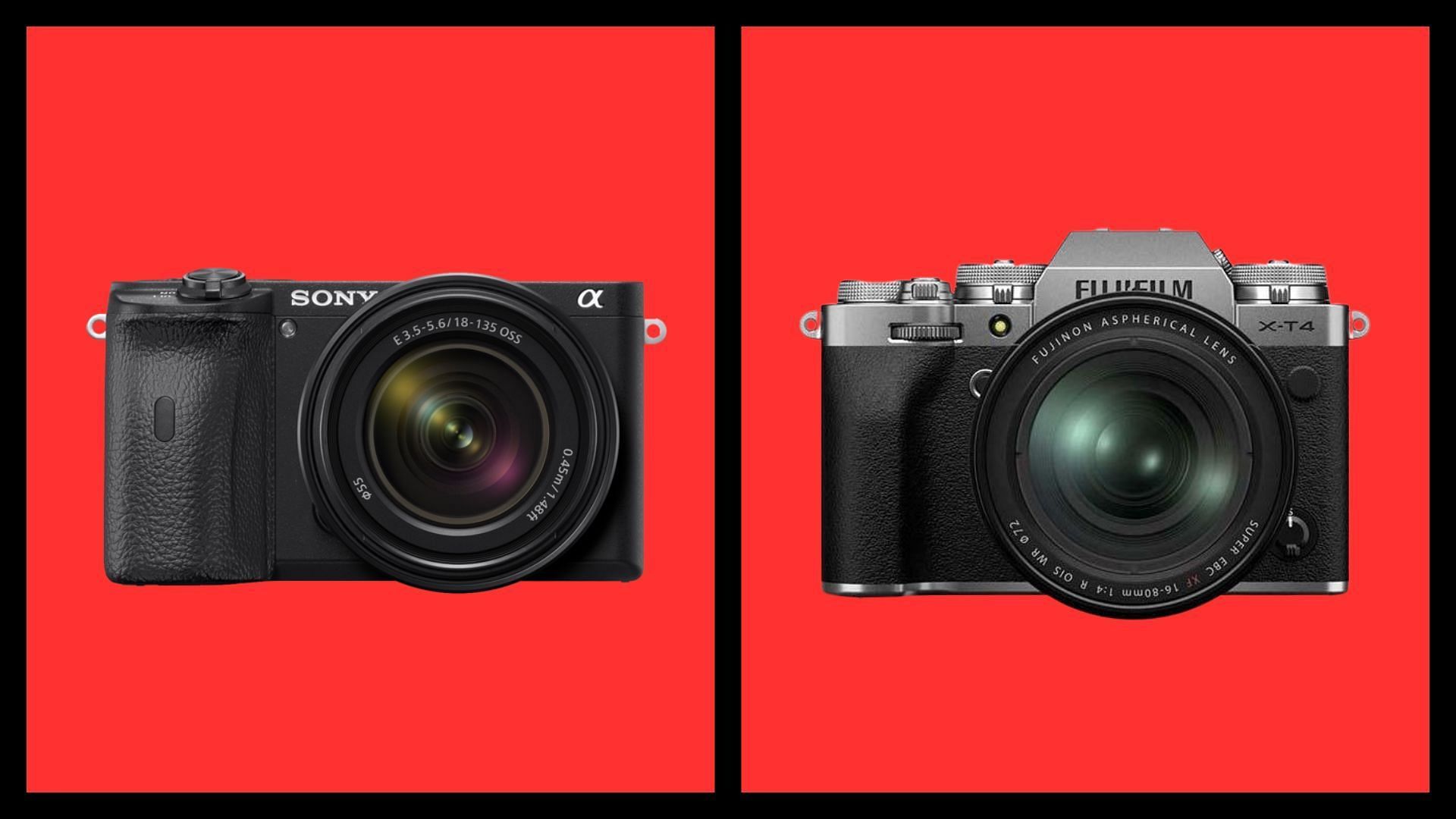 Sony Alpha 6600 vs Fujifilm XT-4 comparison (Image via Sony, Fujifilm)