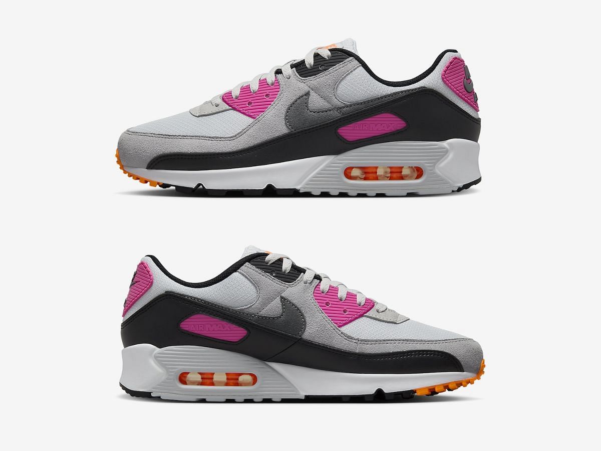 Nike Air Max 90 &ldquo;Pure Platinum/Alchemy Pink&rdquo; sneakers (Image via SBD)