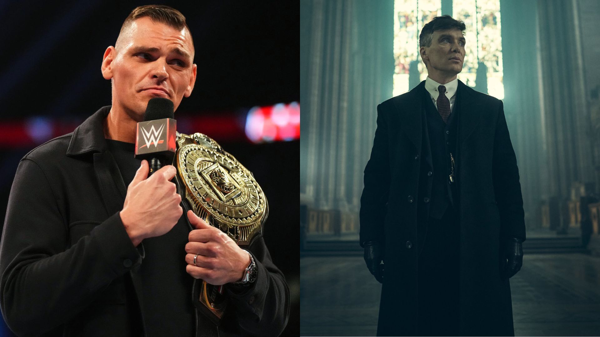 Gunther (left), Cillian Murphy in Peaky Blinders (right)