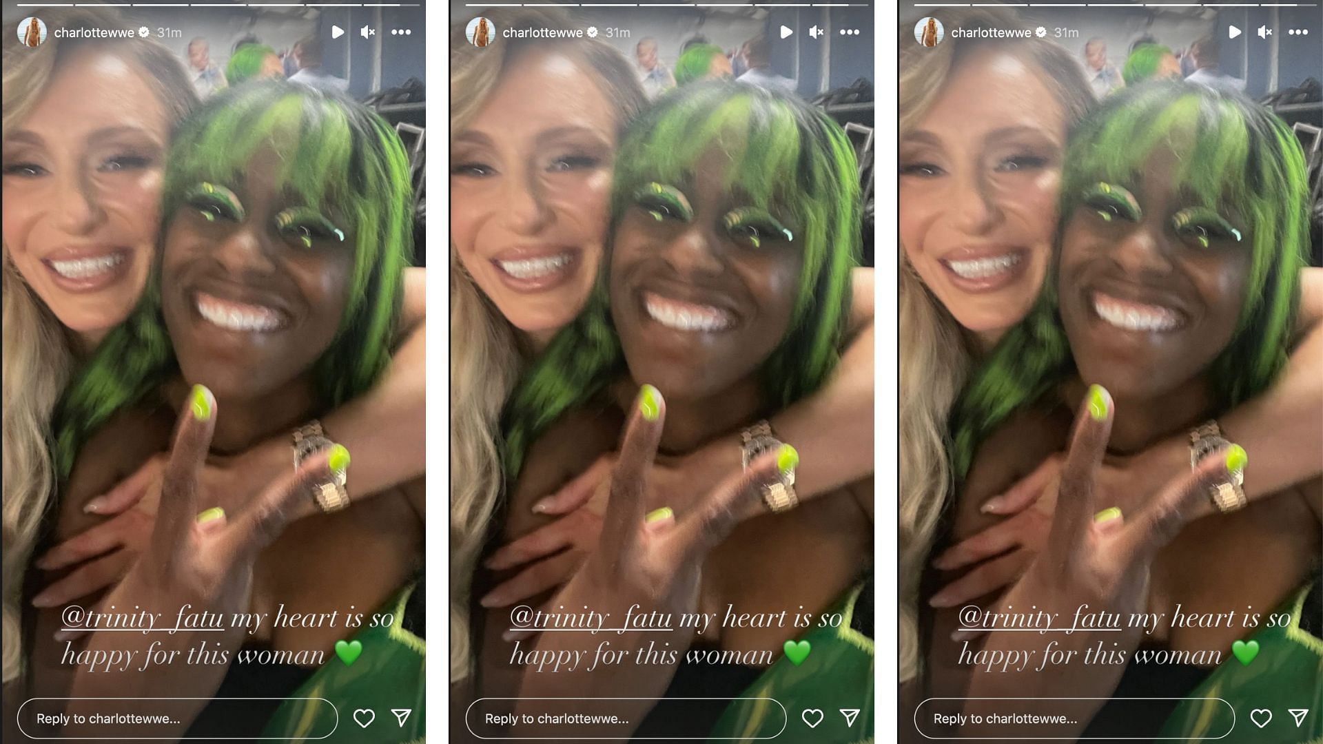 Flair sends heartwarming message to Naomi on Instagram.
