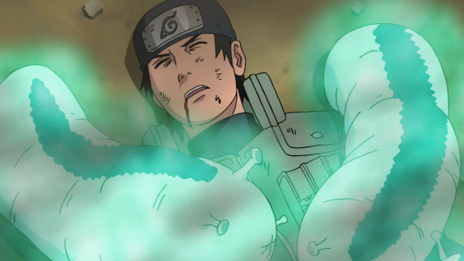 Katsuyu healing a shinobi during the &#039;Naruto Shippuden&#039; anime (Image via Studio Pierrot)