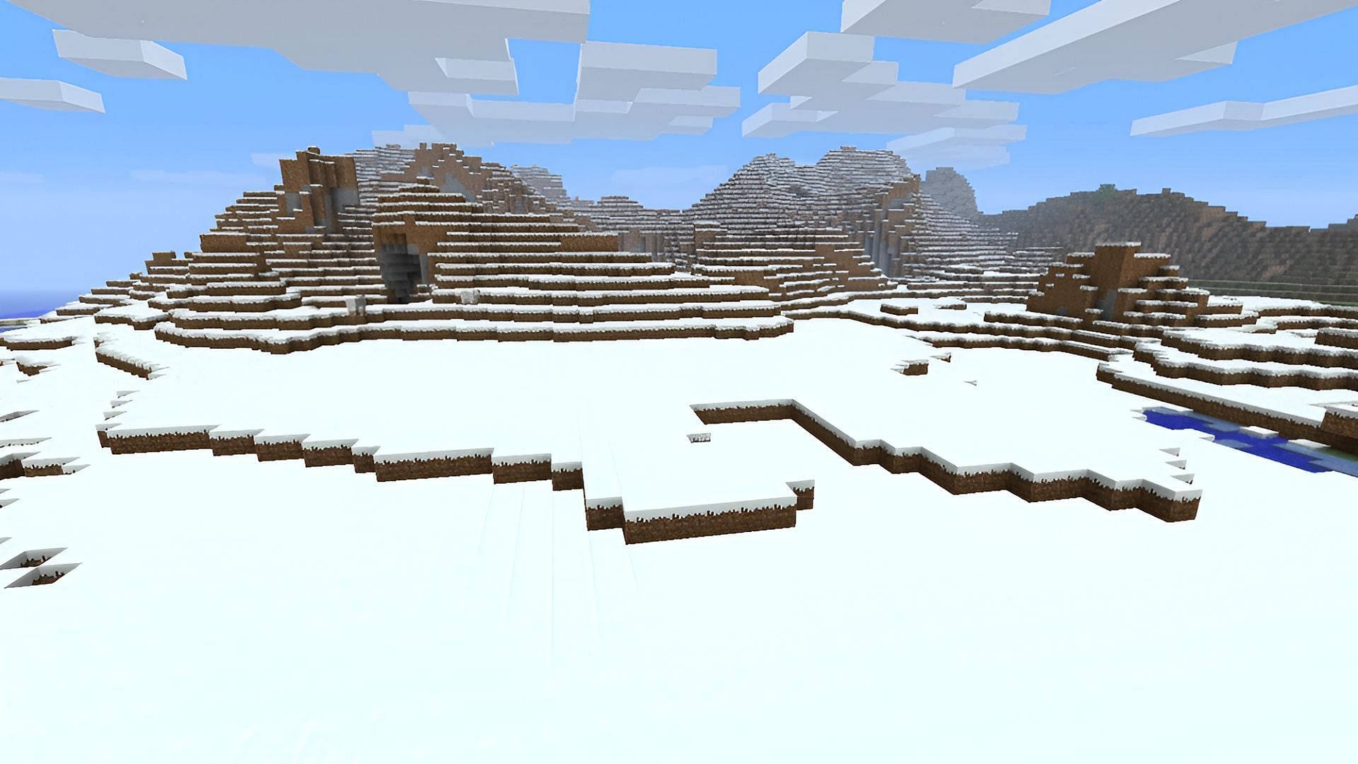 Tundra biomes in Minecraft were eventually replaced by other snowy varieties (Image via Mojang)