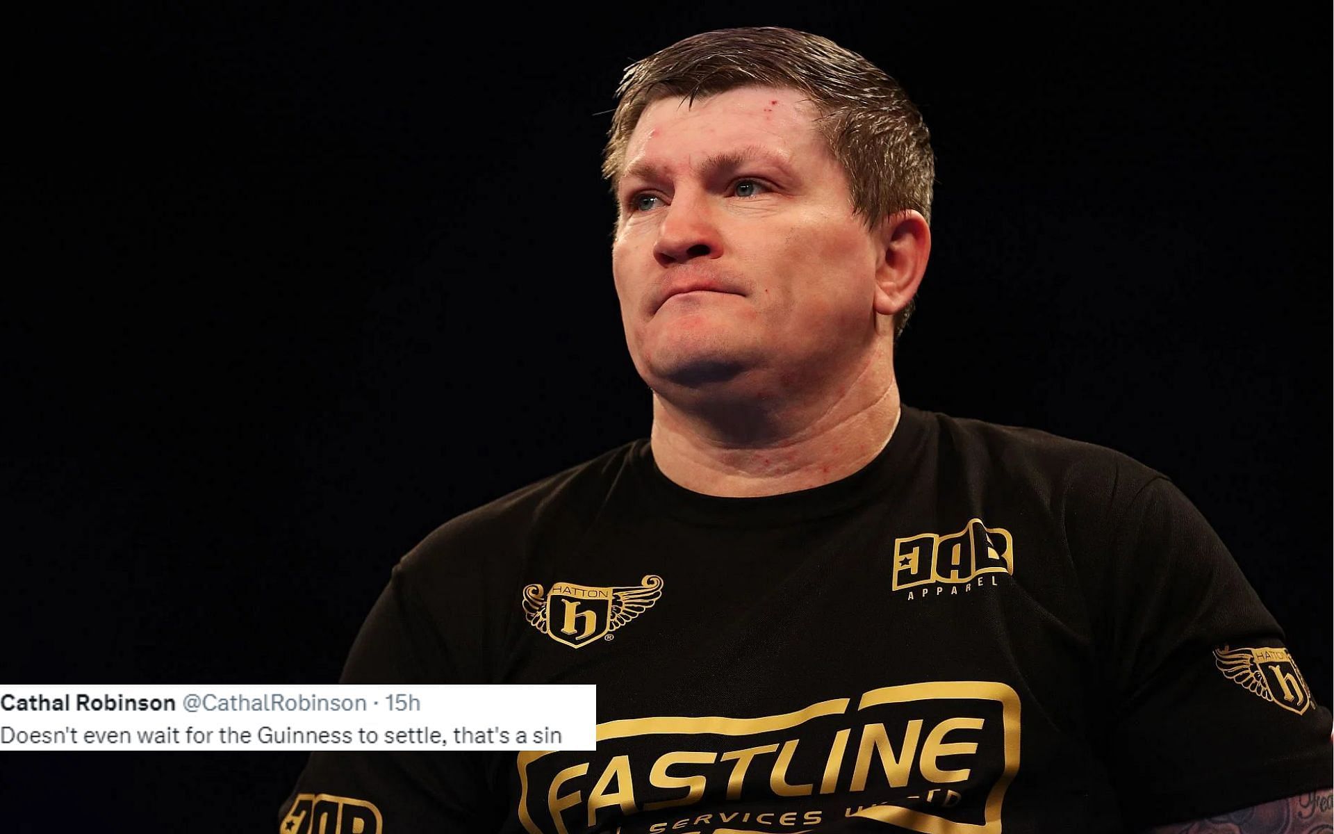 Former 3x boxing world champion Ricky Hatton (pictured) crashes to the ground while on roller skates at local pub [Image Courtesy: @GettyImages]