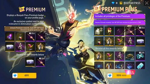 Here is the price of the new Booyah Pass (Image via Garena)