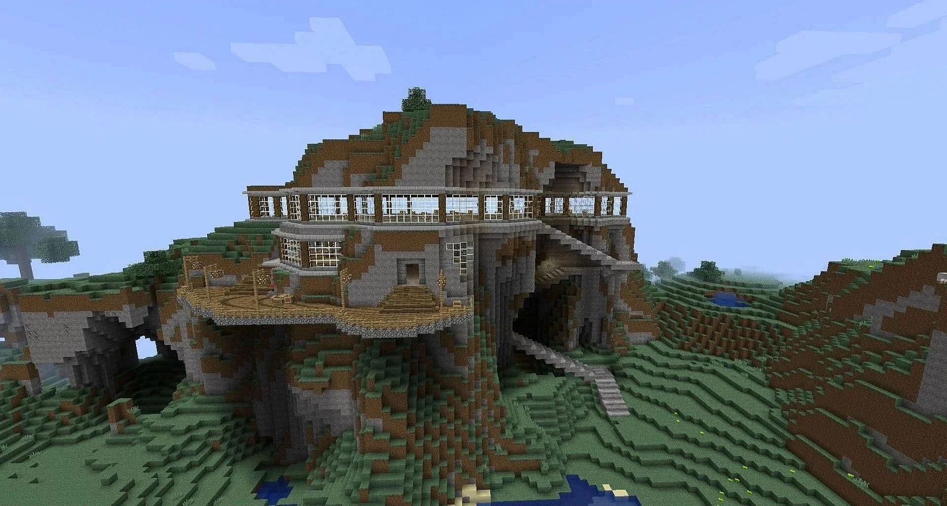 Mountain houses in Minecraft