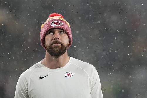 Travis Kelce at Kansas City Chiefs v Green Bay Packers