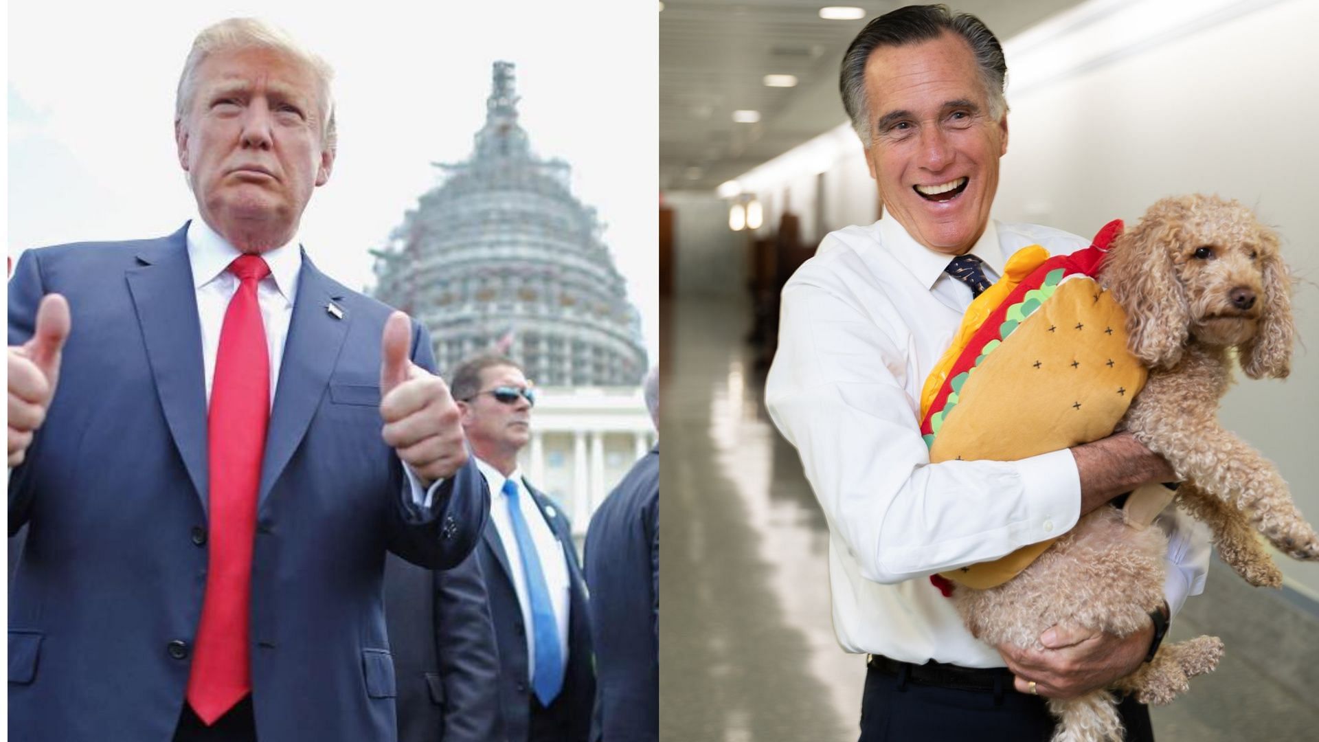 Mitt Romney criticized the former president on his measure regarding the border resolution (Image via Facebook / Donald J. Trump / Senator Mitt Romney)