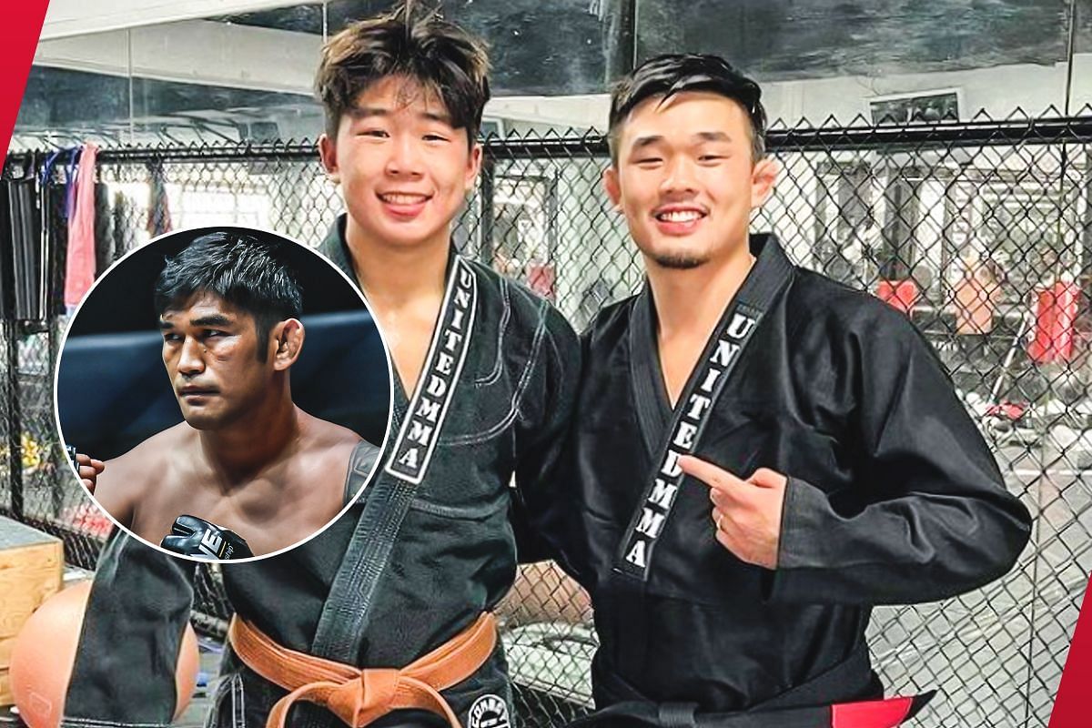 Christian Lee and Adrian Lee (inset: Aung La N Sang) [Photos via: ONE Championship]