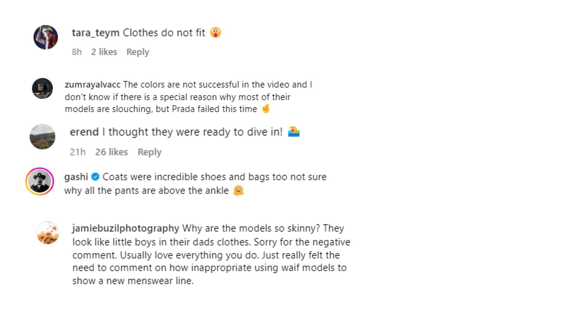 Fans do not appreciate the Miuccia and Raf Simons&#039; FW24 menswear collection ( Image via prada/Instagram)