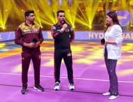 Pawan Sehrawat and Surjeet Singh during pre-match interview (Credits: PKL)