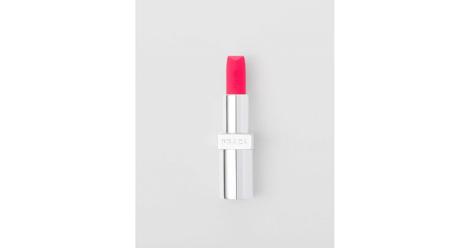 Prada Monochrome Soft Matte Lipstick in Candy (Image via Prada Beauty)