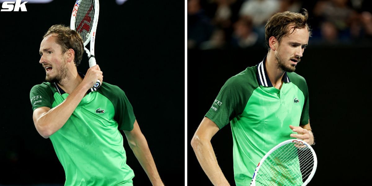 Daniil Medvedev throwing his racket in frustration in Australian Open 2R win upsets fans