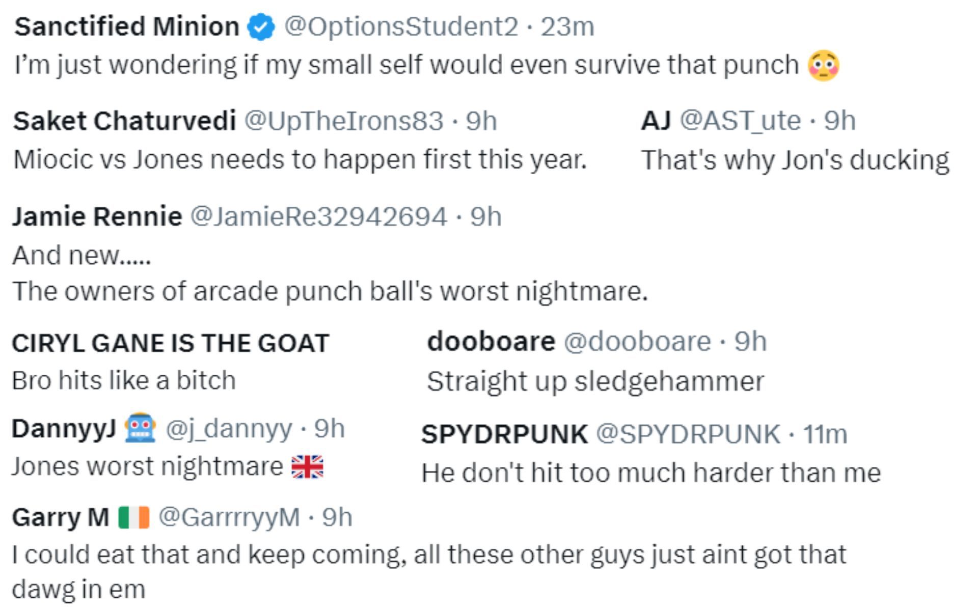 Fan reactions to UFC on TNT Sports' post on X