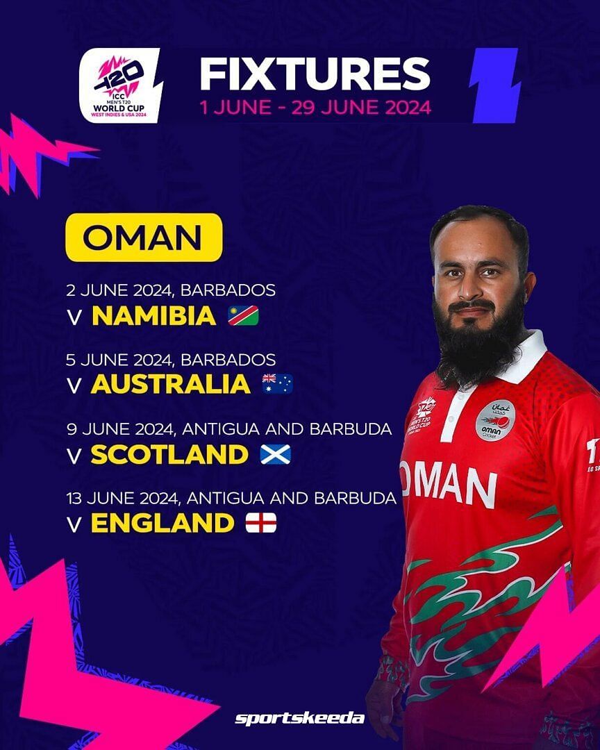 Oman T20 World Cup 2024 Schedule, Match Time & Venue