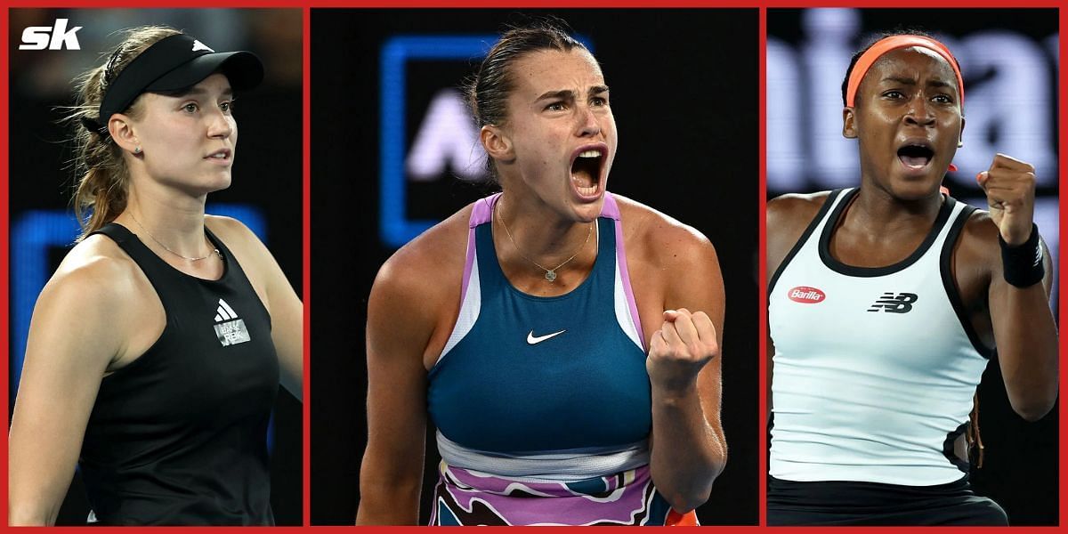 Elena Rybakina, Aryna Sabalenka and Coco Gaufft