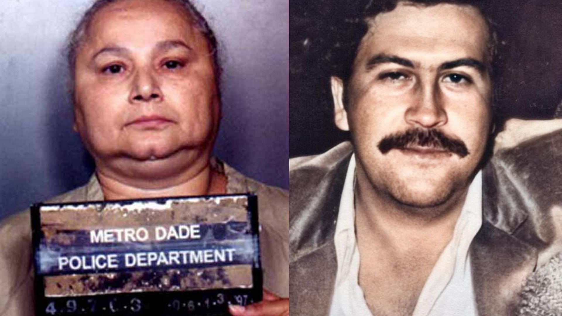 Stills from Griselda Blanco and Pablo Escobar