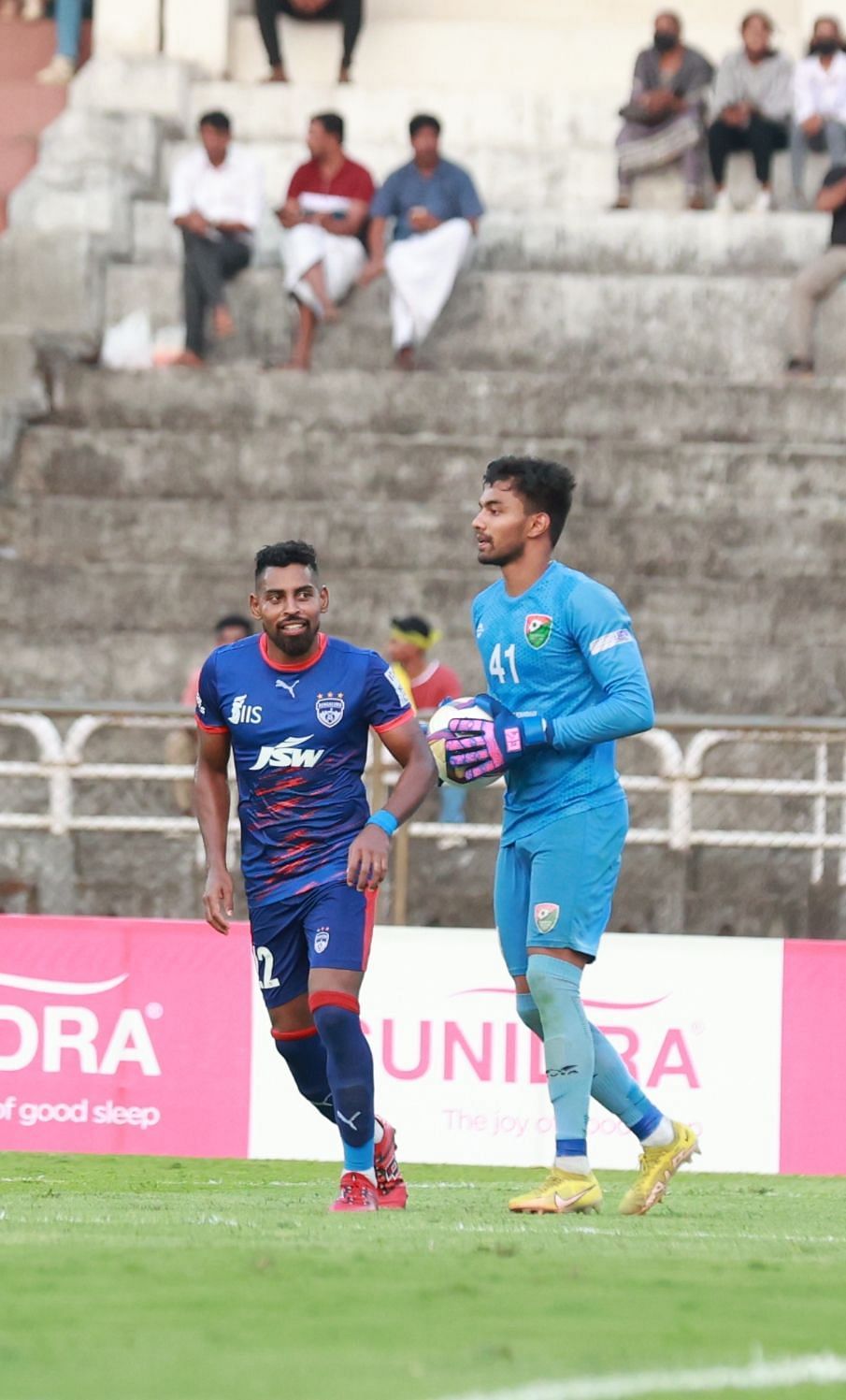 Aryan Lamba in action for Sreenidi Deccan against Bengaluru FC in the Super Cup last season.