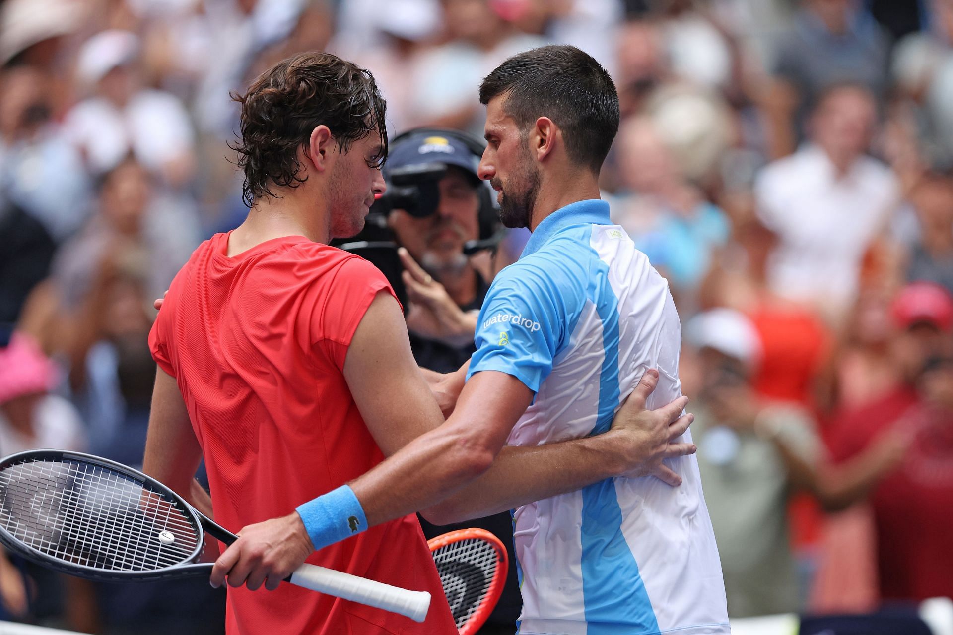 Novak Djokovic last defeated Taylor Fritz in the 2023 US Open quarterfinal