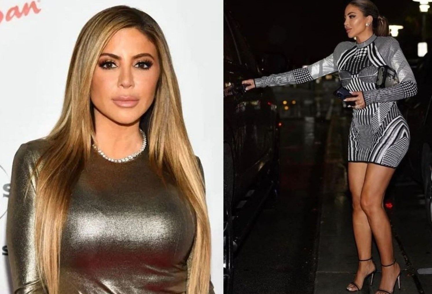 Larsa Pippen showcased her keen sense of style (R) after recently being spotted rocking a Balmain minidress and a Louis Vuitton bag.