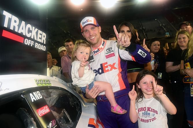 “100”: Denny Hamlin’s kids share how many races the JGR driver should win in his NASCAR career