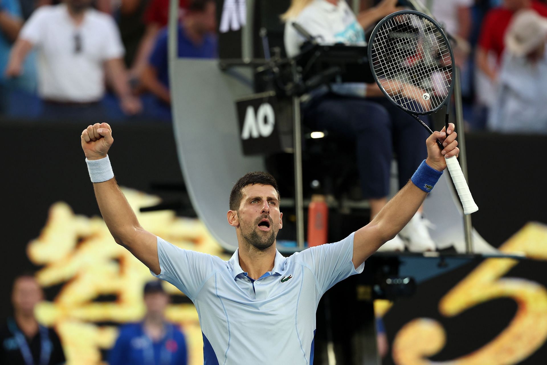 Djokovic is through to an 11th Australian Open semifinal.