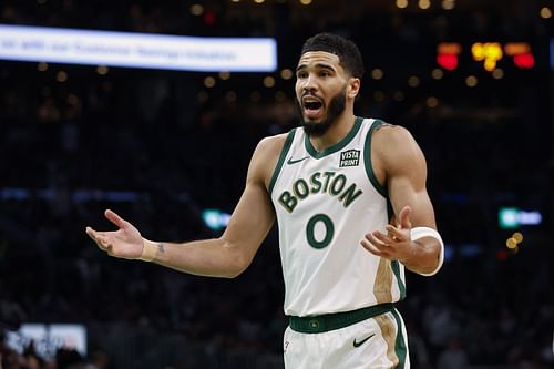 Jayson Tatum had 22 points in the Celtics' loss to Denver..