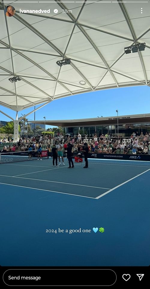 Ivana Nedved shares glimpses of Sebastian Korda's post match interview