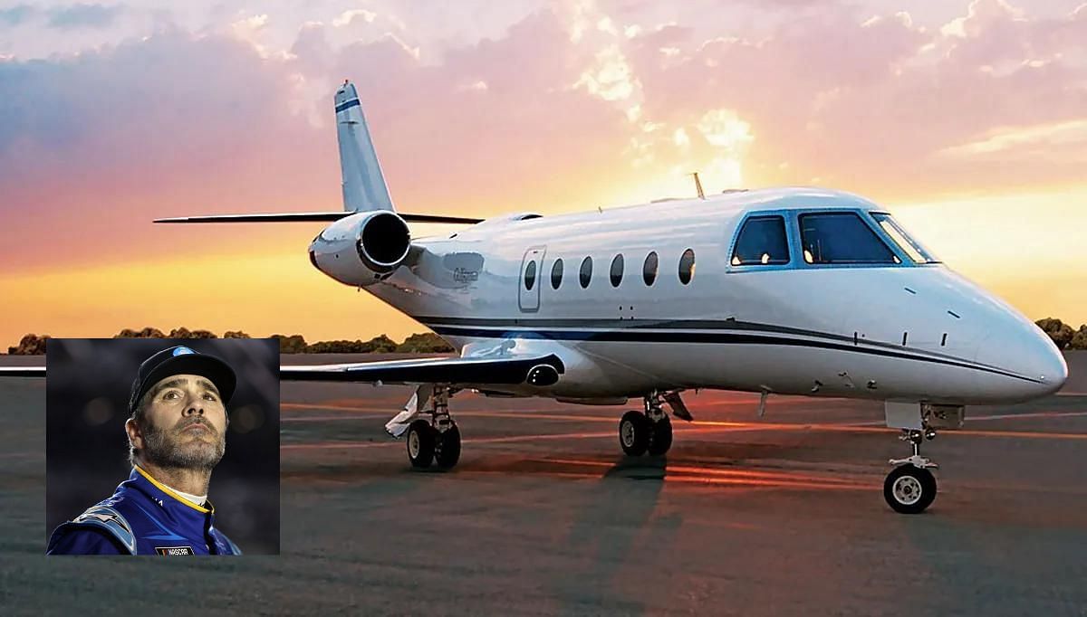 Jimmie Johnson and Gulfstream G150 aircraft