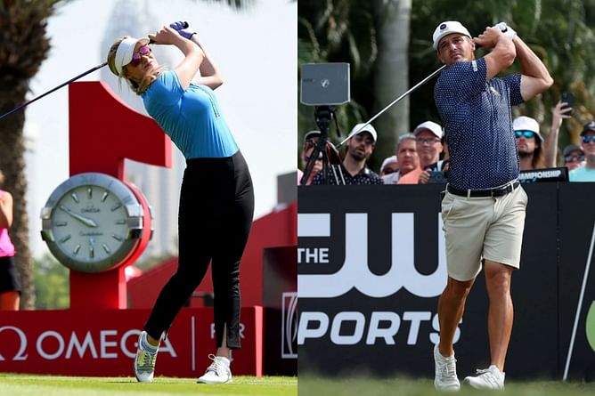 Bryson DeChambeau steps in as caddie for Paige Spiranac sharing course wisdom and laughs