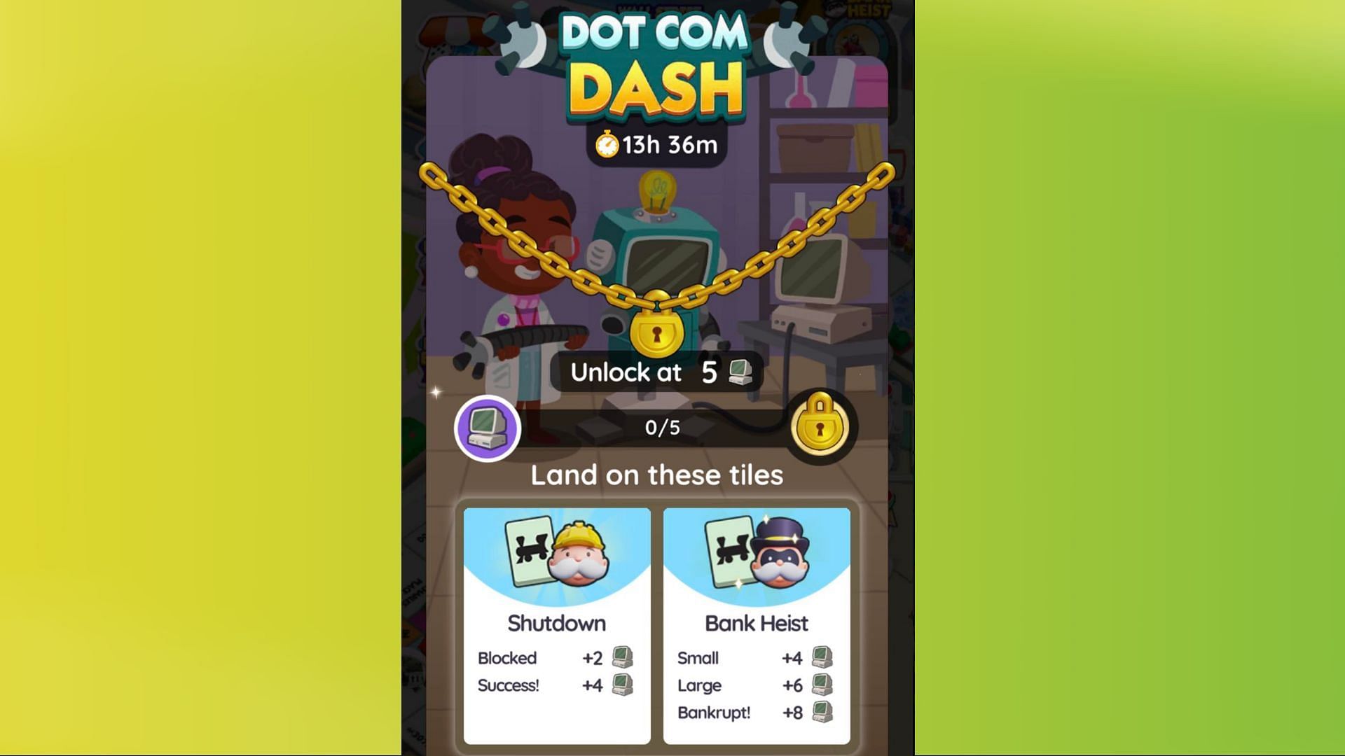Snippet showing the Monopoly Go Dot Com Dash tournament scoring system (Image via Scopely)