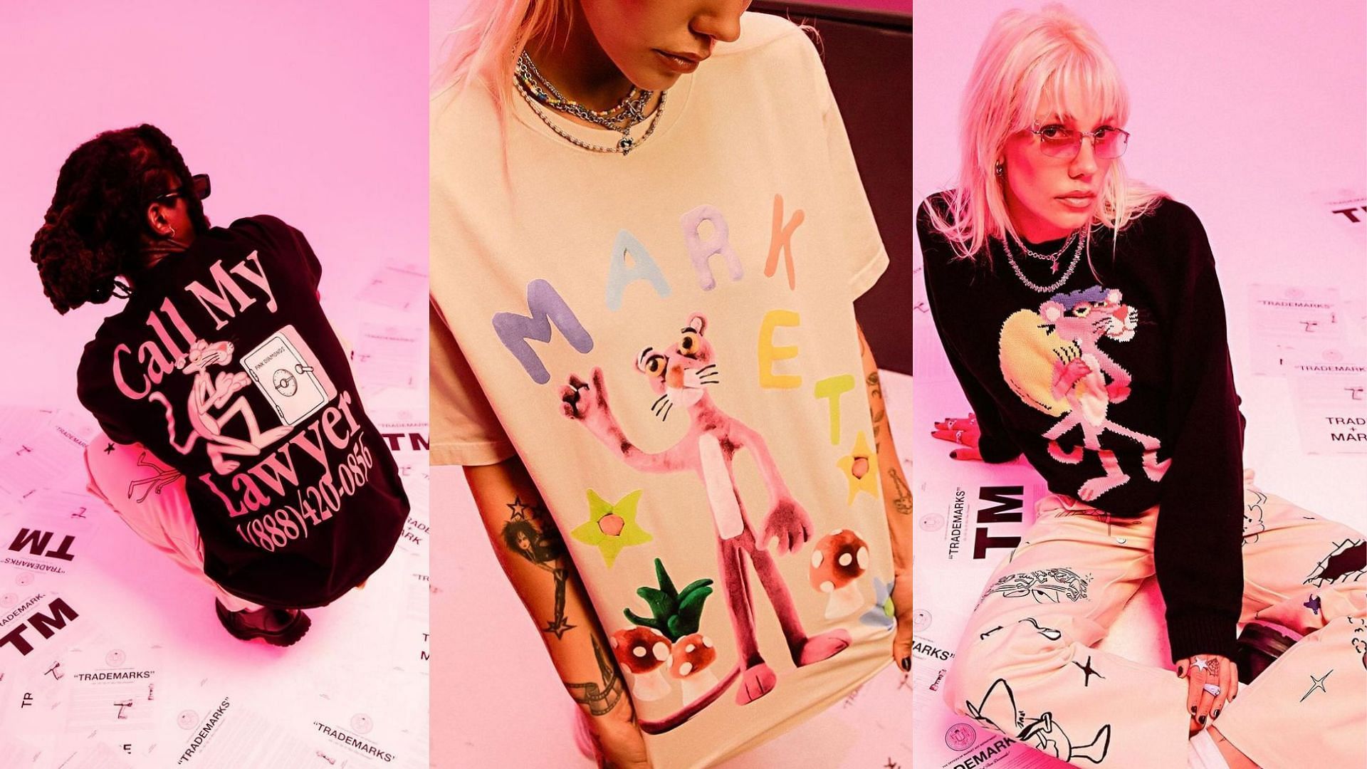 Closer look at the MARKET x Pink Panther capsule collection (Image via MARKET)