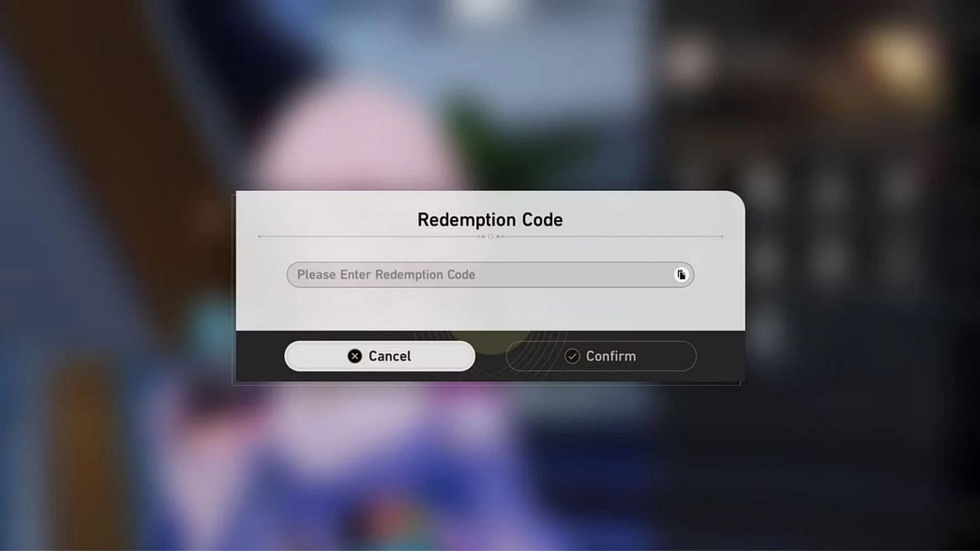Redeem the code using the in-game option (Image via HoYoverse)