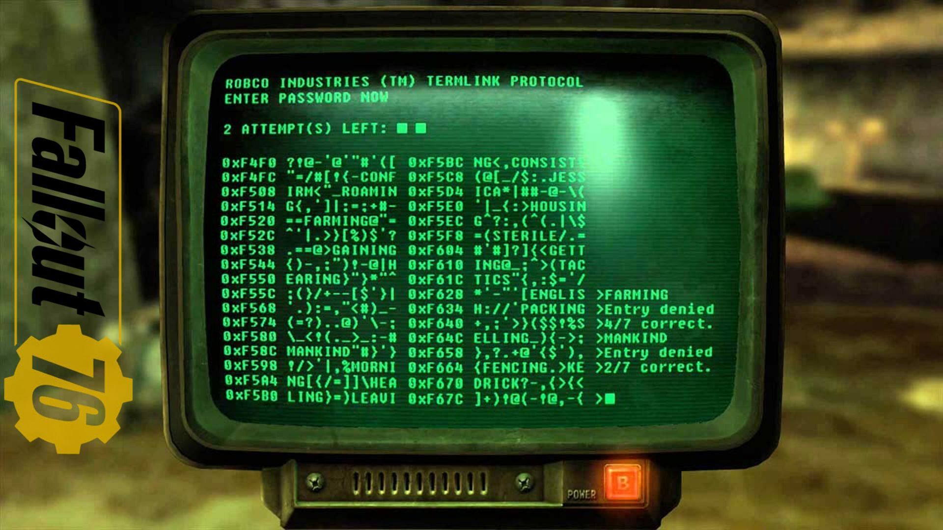 terminal hacking in Fallout 76