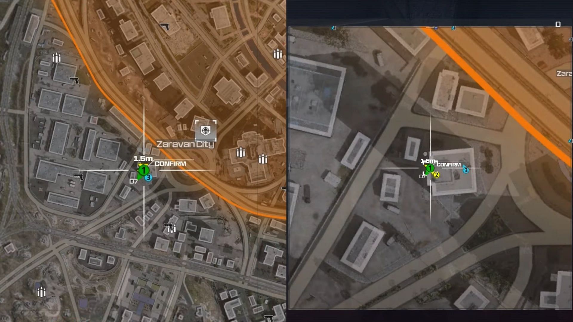 Tac map location where you need to go in MW3 Zombies (Image via Activision and YouTube/Glitching Queen)