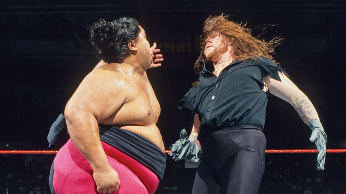 Yokozuna (left) and The Undertaker (right)