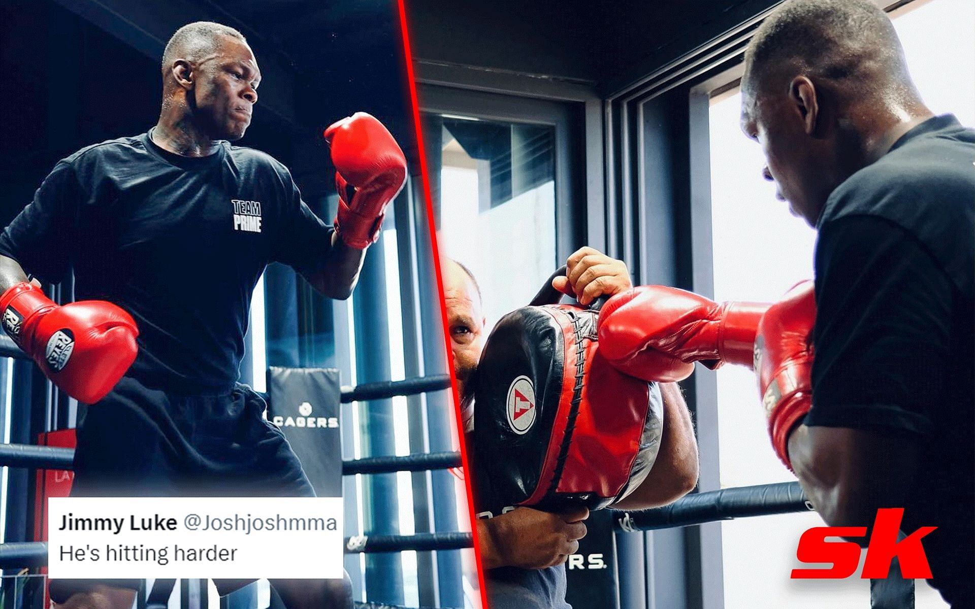 Israel Adesanya seems to have worked on his pugilistic skills in Mexico [Images courtesy: @stylebender on Instagram]