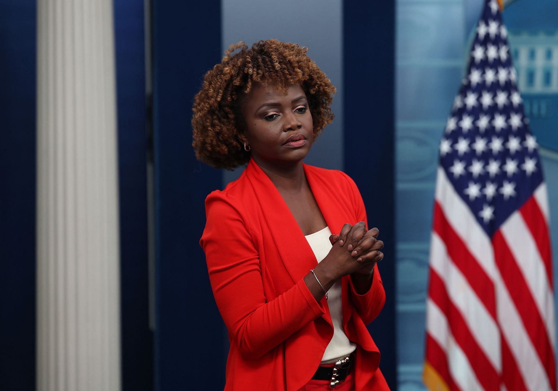 White House Press Secretary Karine Jean-Pierre And NSC Coordinator John Kirby Hold Daily Press Briefing