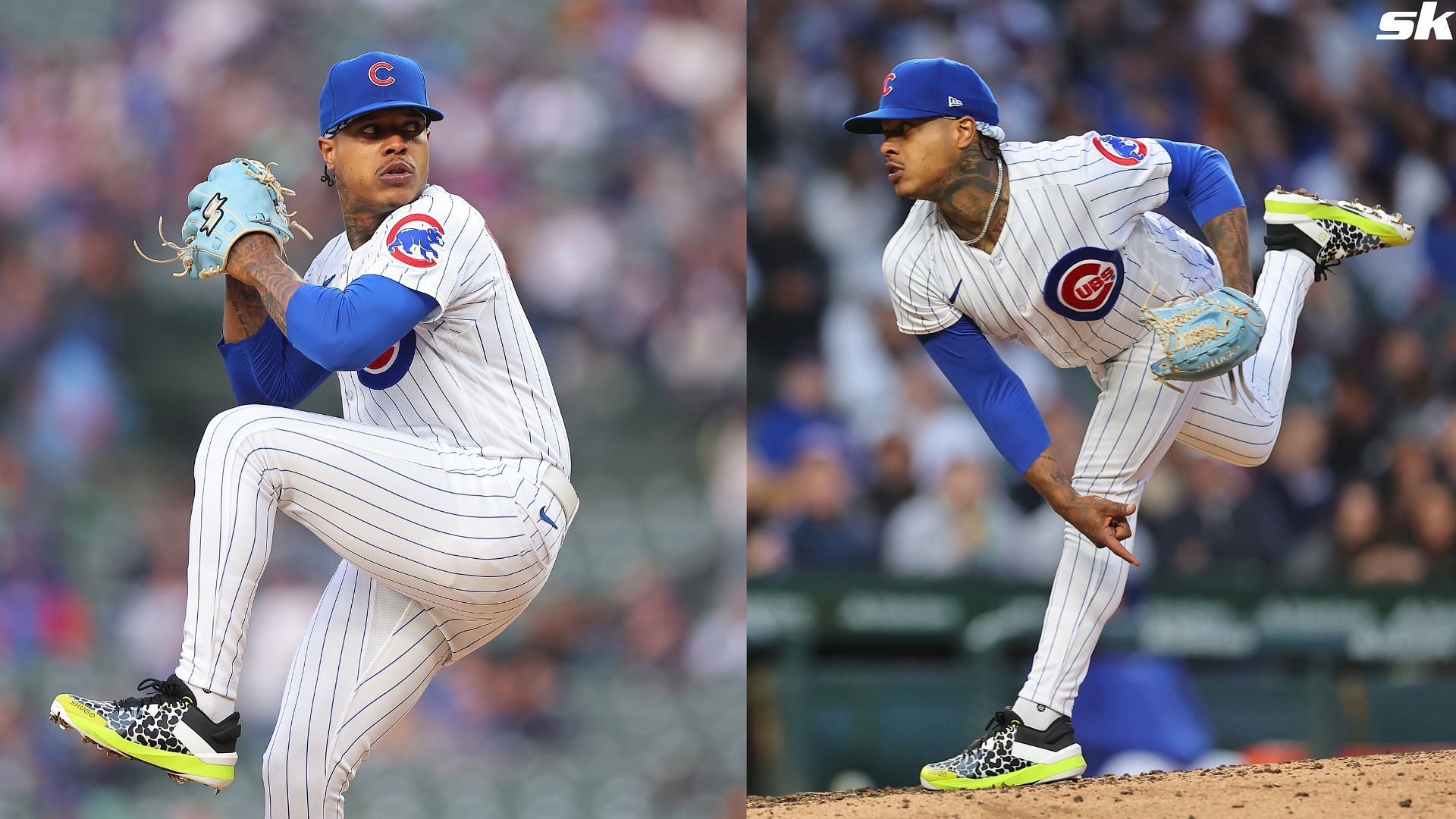 Marcus Stroman of the Chicago Cubs delivers a pitch against the Pittsburgh Pirates at Wrigley Field 