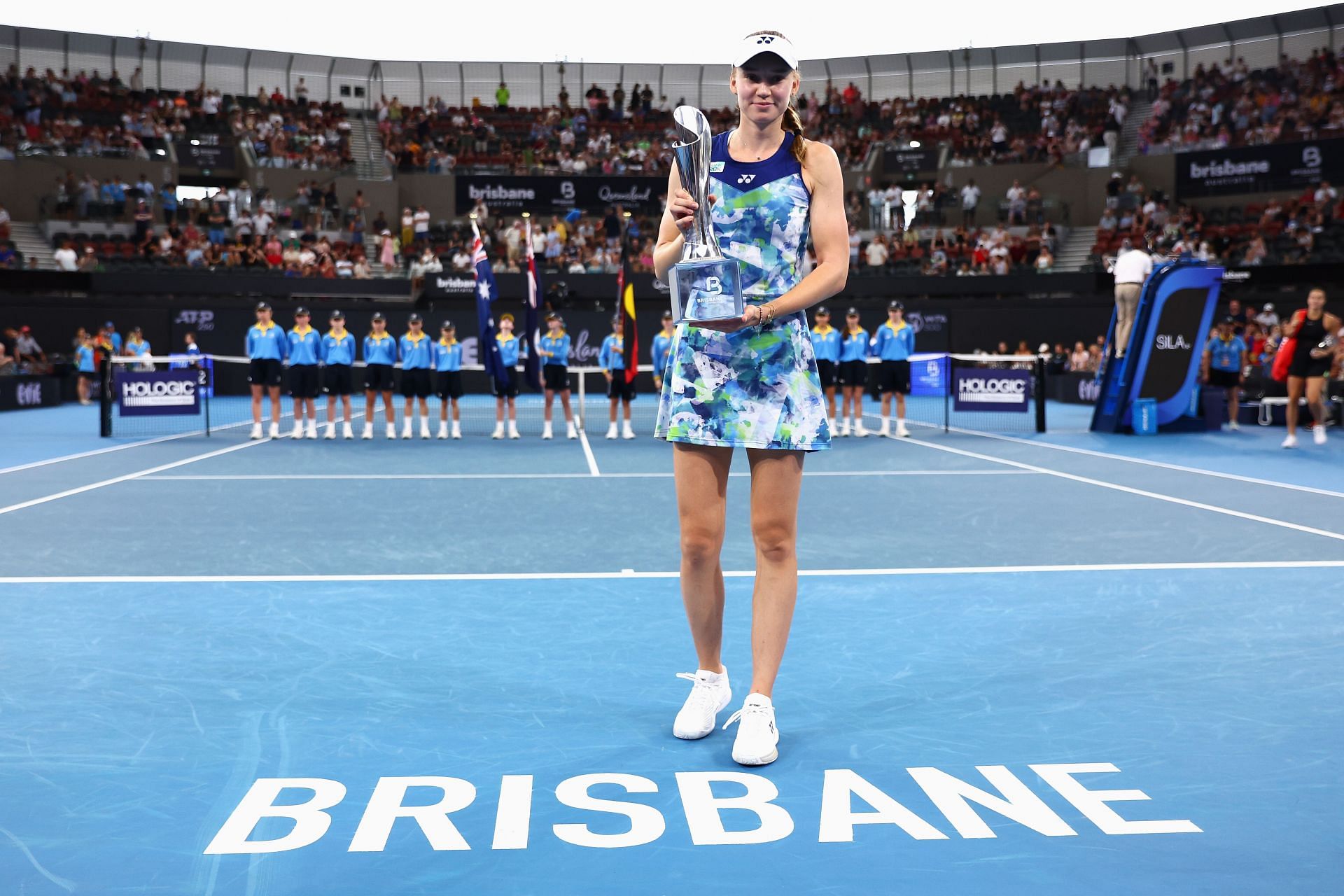 Elena Rybakina at the 2024 Brisbane International.