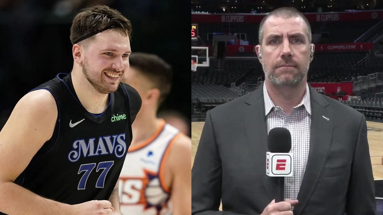 Luka Doncic gets into heated exchange with Tim MacMahon after the Mavs